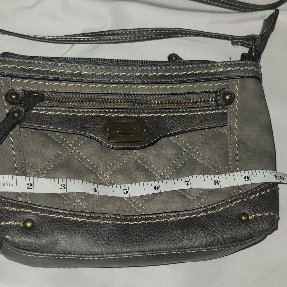 BOC‎ Gray Southerland Quilt Mini Handbag Purse Adjustable Strap